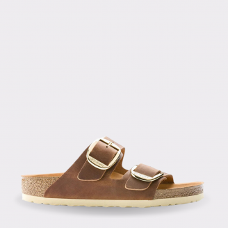 BIRKENSTOCK ARIZONA BIG BUCKLE COGNAC OILED LEATHER REGULAR