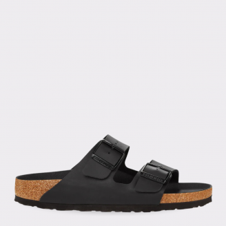 BIRKENSTOCK ARIZONA SEMI EXQUISITE BLACK BIRKO-FLOR REGULAR