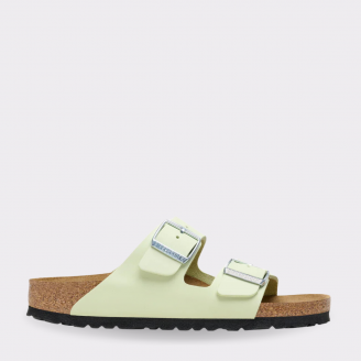 BIRKENSTOCK ARIZONA FADED LIME NUBUCK LEATHER REGULAR