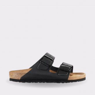 BIRKENSTOCK ARIZONA BLACK SMOOTH LEATHER UNISEX REGULAR