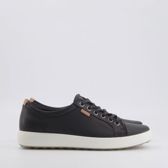 ECCO WOMEN'S SOFT 7 BLACK SNEAKERS