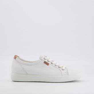 ECCO WOMENS SOFT 7 WHITE SNEAKERS