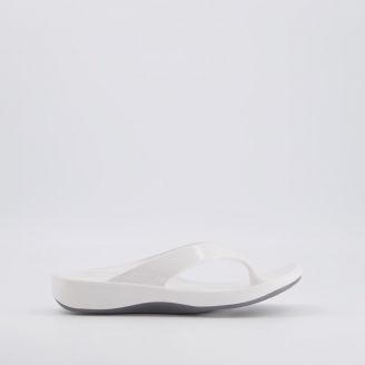 AETREX WOMENS MAUI THONGS WHITE