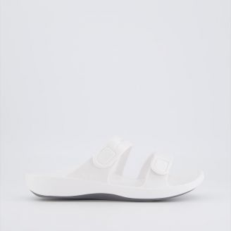 AETREX WOMENS JANEY SPORT SLIDE WHITE