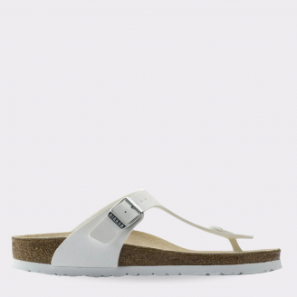 BIRKENSTOCK GIZEH WHITE BIRKO FLOR REGULAR