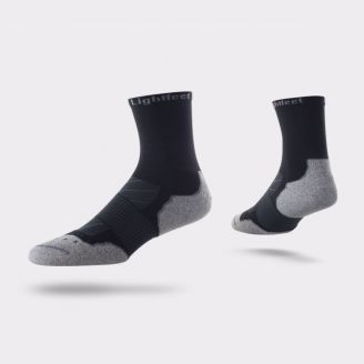 LIGHTFEET EVOLUTION SOCK HALF CREW SOCKS BLACK