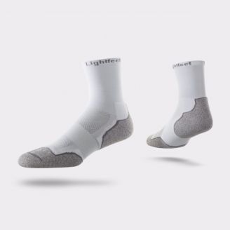 LIGHTFEET EVOLUTION SOCK HALF CREW SOCKS WHITE