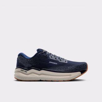 BROOKS MENS GHOST MAX 2 1D PEACOAT STONE BISCUIT
