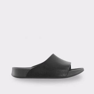 LIGHTFEET UNISEX ARCH SUPPORT SINGLE STRAP SLIDE BLACK
