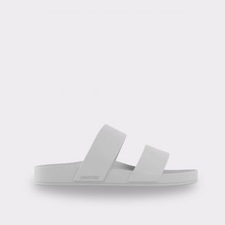 LIGHTFEET UNISEX ARCH SUPPORT DOUBLE STRAP SLIDE WHITE