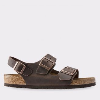 BIRKENSTOCK MILANO HABANA OILED LEATHER REGULAR