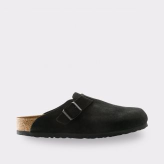 BIRKENSTOCK BOSTON BLACK SUEDE REGULAR