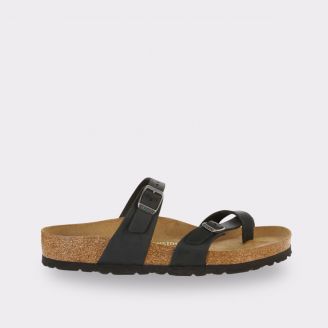BIRKENSTOCK MAYARI BLACK OILED LEATHER REGULAR
