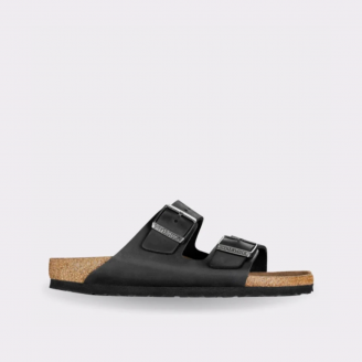 BIRKENSTOCK ARIZONA UNISEX BLACK OILED LEATHER NARROW
