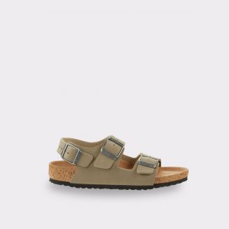 BIRKENSTOCK KIDS MILANO FADED KHAKI BIRKI BUC NARROW