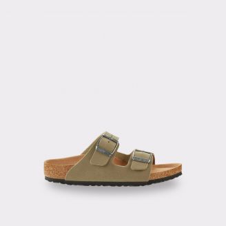 BIRKENSTOCK  KIDS ARIZONA VEGAN FADED KHAKI BIRKIBUC NARROW