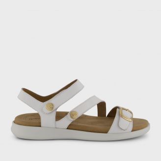 HOMYPED ERIN BUCKLE SANDAL WHITE