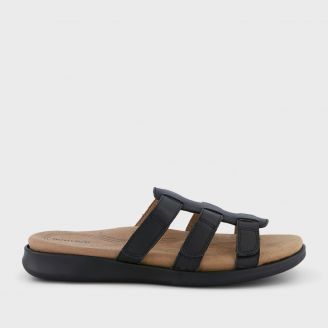 HOMYPED WOMENS ERIN TRIPLE SLIDE BLACK