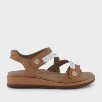 HOMYPED MAGNOLIA STRAP SANDAL TAN OFF WHITE