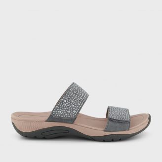 HOMYPED WOMENS UNITY JEWELL SLIDE PEWTER