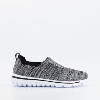PROPET WOMENS TRAVELACTIV STRETCH BLACK GREY B 06