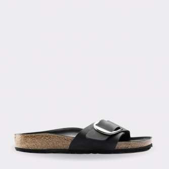 BIRKENSTOCK MADRID BIG BUCKLE BLACK OILED LEATHER REGULAR