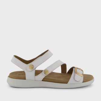 HOMYPED ERIN BUCKLE SANDAL WHITE