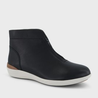 HOMYPED WOMENS GAIL ZIP FRONT BOOT BLACK
