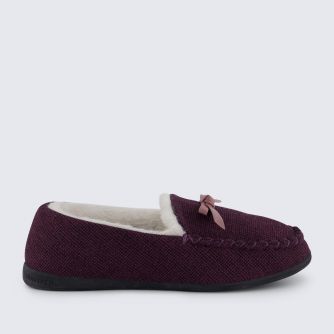 HOMYPED WOMENS GRACE MOCCASIN WINE