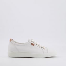 ECCO WOMENS SOFT 7 WHITE SNEAKERS