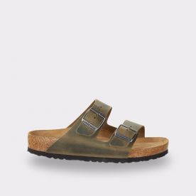 BIRKENSTOCK ARIZONA UNISEX FADED KHAKI OILED LEATHER REGULAR
