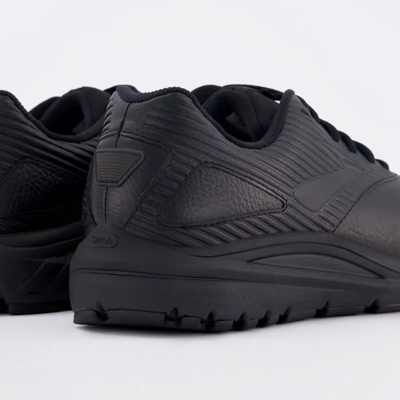 BROOKS MENS ADDICTION WALKER D-WIDTH MAX SUPPORT LACE BLACK