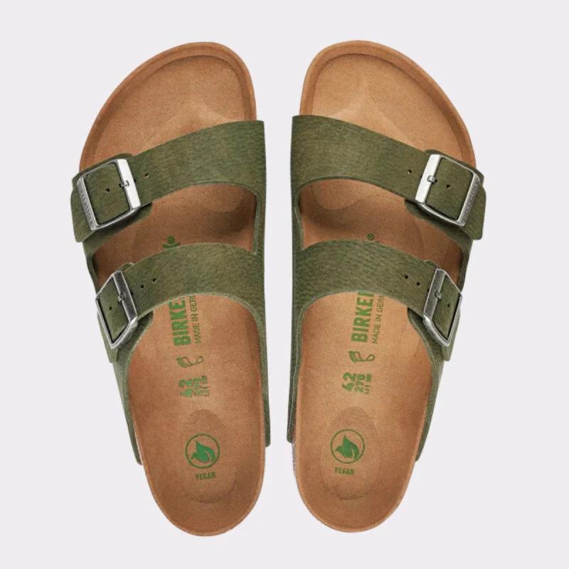 BIRKENSTOCK ARIZONA VEGAN DESERT DUST THYME BIRKIBUC REGULAR Online by BIRKENSTOCK Just Walking