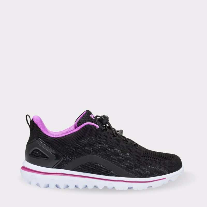 PROPET WOMENS TRAVELACTIV AXIAL D WIDTH BLACK PURPLE Online by PROPET Just Walking